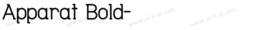 Apparat Bold字体转换